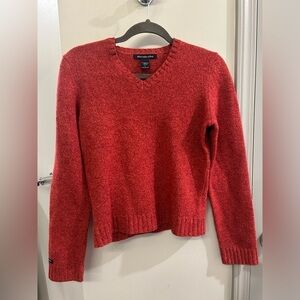 Abercrombie and Fitch Sweater Lambswool Red Large
